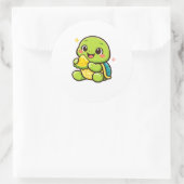 Ananas Lekkernij Ronde Sticker (Tas)