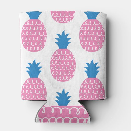 Ananas Leuk, naadloos ontwerp. Blikjeskoeler (Achterkant)
