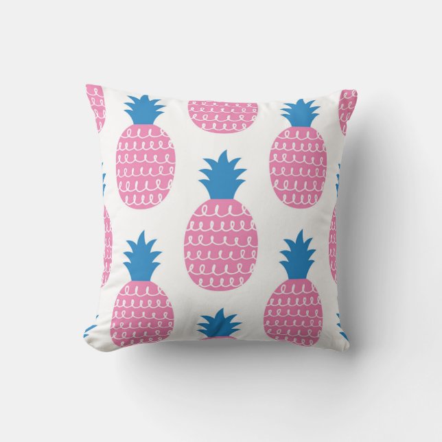 Ananas Leuk,  naadloos ontwerp. Kussen (Voorkant)