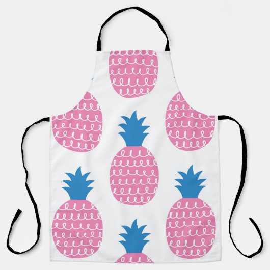 Ananas Leuk, naadloos ontwerp. Schort (Voorkant)