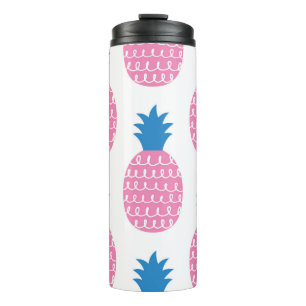 Ananas Leuk,  naadloos ontwerp. Thermosbeker