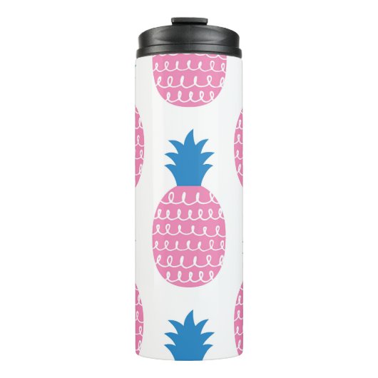 Ananas Leuk, naadloos ontwerp. Thermosbeker (Voorkant)