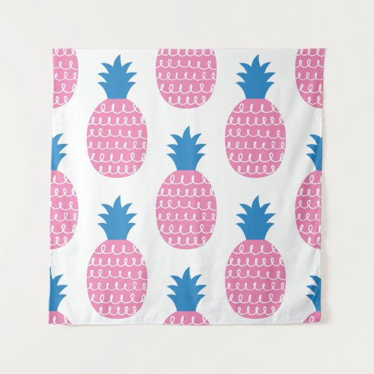 Ananas Leuk, naadloos ontwerp. Wandkleed (Voorkant)