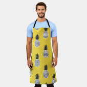 ananas leuk naadloze illustratie schort (Gedragen)