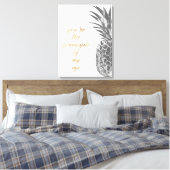 ananas Life II Canvas Afdruk (Insitu (Slaapkamer))