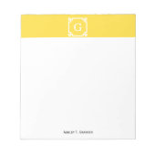 Ananas Lijst 2 Initiaal monogram Griekse sleutel Notitieblok (Voorkant)