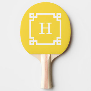 Ananas Lijst 2 Initiaal monogram Griekse sleutel Tafeltennisbatje