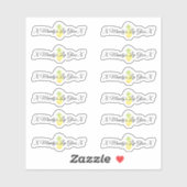 Ananas Lip Gloss Verpakking Logo Sticker (Vel)