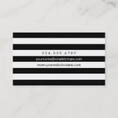 Ananas Logo Black White Stripes Elegant look Visitekaartje (Achterkant)