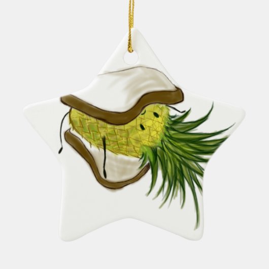 Ananas Logo Star Ornament (Voorkant)