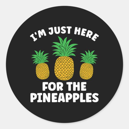 Ananas Lover Hawaii Fruit Ananas Hawaiian Me Ronde Sticker (Voorkant)