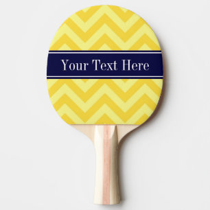 Ananas Lt Yellow LG Chevron Navy Monogram Tafeltennisbatje