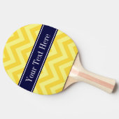 Ananas Lt Yellow LG Chevron Navy Monogram Tafeltennisbatje (Zijkant)