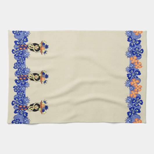 Ananas Luau Band Hawaiian keukenhanddoek (Horizontaal)