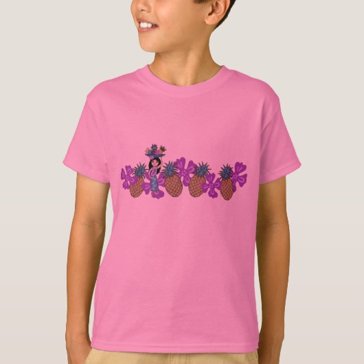 Ananas Luau Band Meisjes T-shirts (Voorkant)