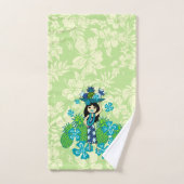 Ananas Luau Hawaiian Hula Meisje Coördinaat- Limoe Bad Handdoek (Handdoek)
