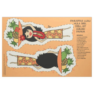 Ananas Luau Hawaiian Hula Meisje Doll Kit - Papaya Stof