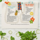 Ananas Luau Hawaiian Hula Meisje  Recept Theedoek (Gevouwen)