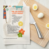 Ananas Luau Hawaiian Hula Meisje  Recept Theedoek (Quarter Fold)