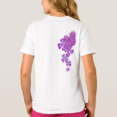 Ananas Luau Hula Meisje Design T-shirt (Achterkant)