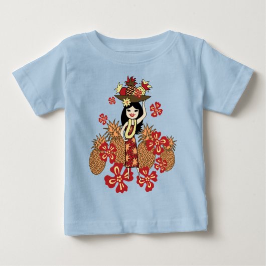 Ananas Luau Peuters & Baby's T-shirts (Voorkant)