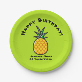 Ananas Luau Tiki Tropisch Papieren Bordje