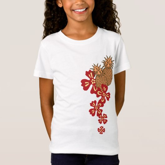 Ananas Luau tropisch ontwerp T-shirt (Voorkant)
