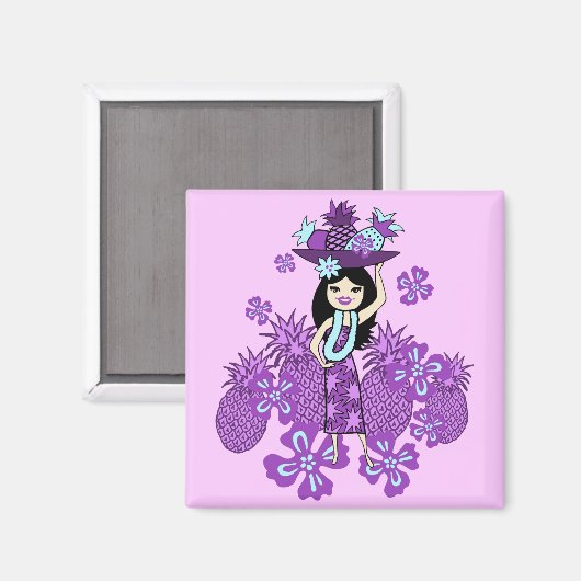Ananas Luau Tropische Magneten (Voorkant / Achterkant)