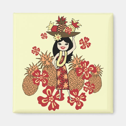 Ananas Luau Tropische Magneten (Voorkant)