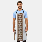 Ananas Luxe Jacquard Strepen Schort (Gedragen)