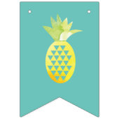 Ananas maakt roze Happy Birthday Bunting-vlaggen Vlaggetjes (Eerste vlag)