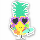 ananas Man Sticker (Voorkant)