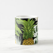 Ananas Mango: zwarte  illustratie. Koffiemok (Center)