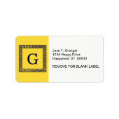 Ananas, marineblauw Griekse sleutel #1 ingelijst m Etiket (Voorkant)