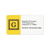 Ananas, marineblauw Griekse sleutel #1 ingelijst m Etiket (Voorkant)