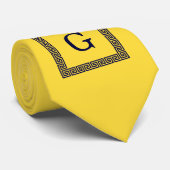 Ananas, marineblauw Griekse sleutel #1 ingelijst m Stropdas (Opgerold)