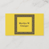 Ananas, marineblauw Griekse sleutel #1 ingelijst m Visitekaartje (Achterkant)