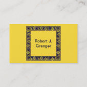 Ananas, marineblauw Griekse sleutel #1 ingelijst m Visitekaartje (Achterkant)