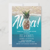 Ananas Mason Jar Aloha Beach Baby shower Kaart (Voorkant)