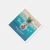 Ananas Mason Jar Tropical Beach Bruiloft Servetten (Hoek)