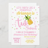 Ananas meisje 2e verjaardag. kaart (Voorkant / Achterkant)