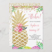 Ananas Meisje Verjaardag Aloha Hawaii Zomer Kaart (Voorkant / Achterkant)
