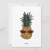 Ananas Merry Christmas Beach Foto Feestdagenkaart (Achterkant)