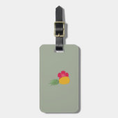 ananas met bloem bagagelabel (Voorkant verticaal)