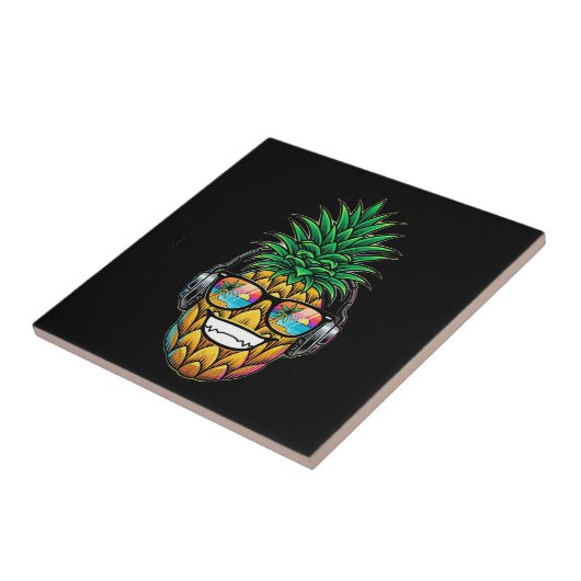 Ananas met bril tegeltje (Zijkant)