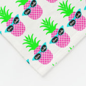 ananas met "DIVAtude" Fleece Deken (Hoek)