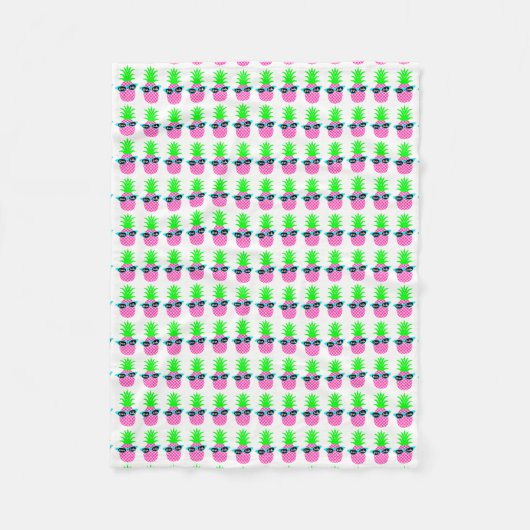 ananas met "DIVAtude" Fleece Deken (Voorkant)