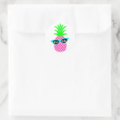 ananas met "DIVAtude" Ronde Sticker (Tas)