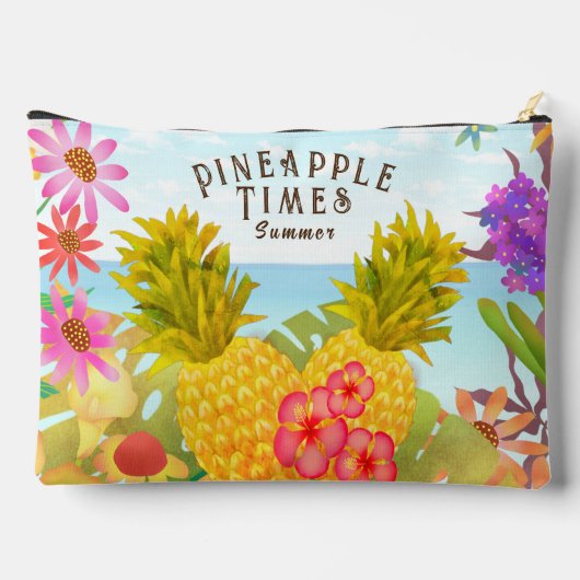 Ananas met Floral Etui (Achterkant)