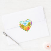 Ananas met Floral Hart Sticker (Envelop)